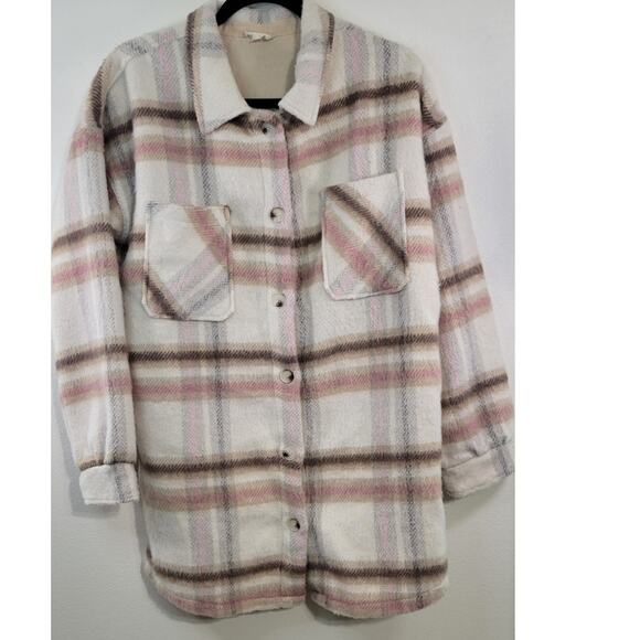 Anthropologie Hem & Thread Shirt Womens Medium Cozy Cottage Core Boho Button Up - Picture 1 of 9